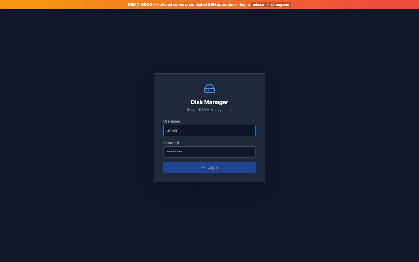 Disk & LVM Manager preview