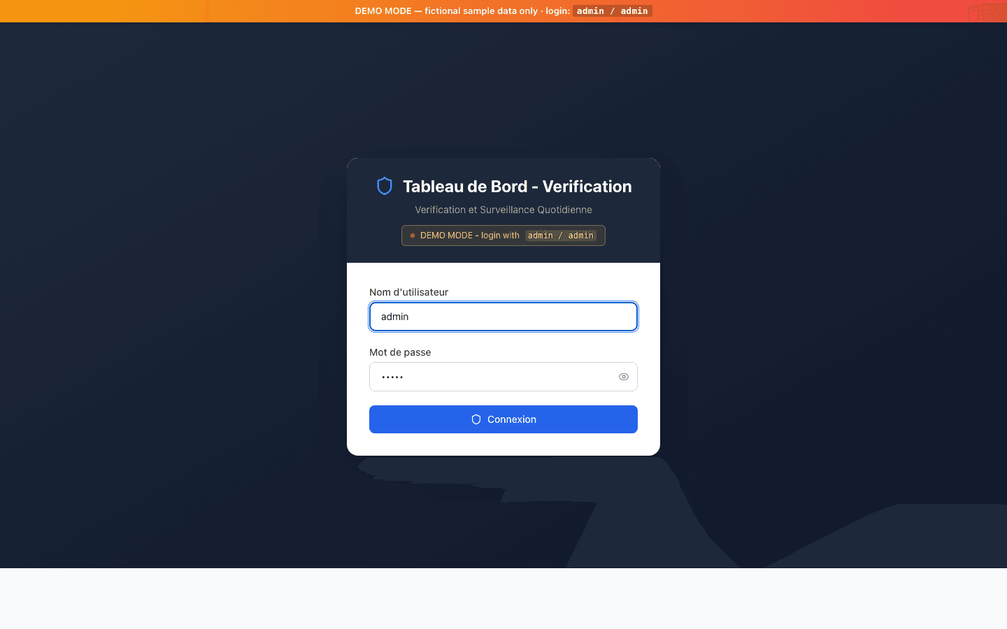 Verif Dashboard preview